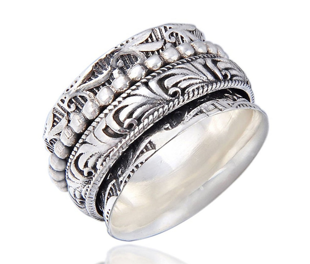 DANCER Sterling Silver Spinner Ring