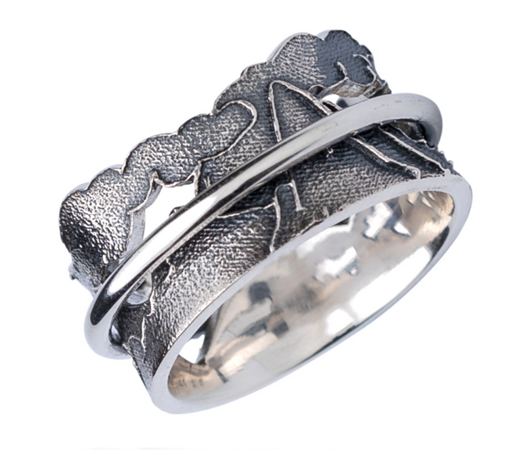 NEVER QUIT Sterling Silver Spinner Ring