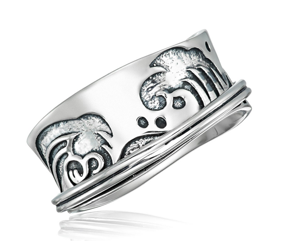 TSUNAMI ART Sterling Silver Spinner Ring