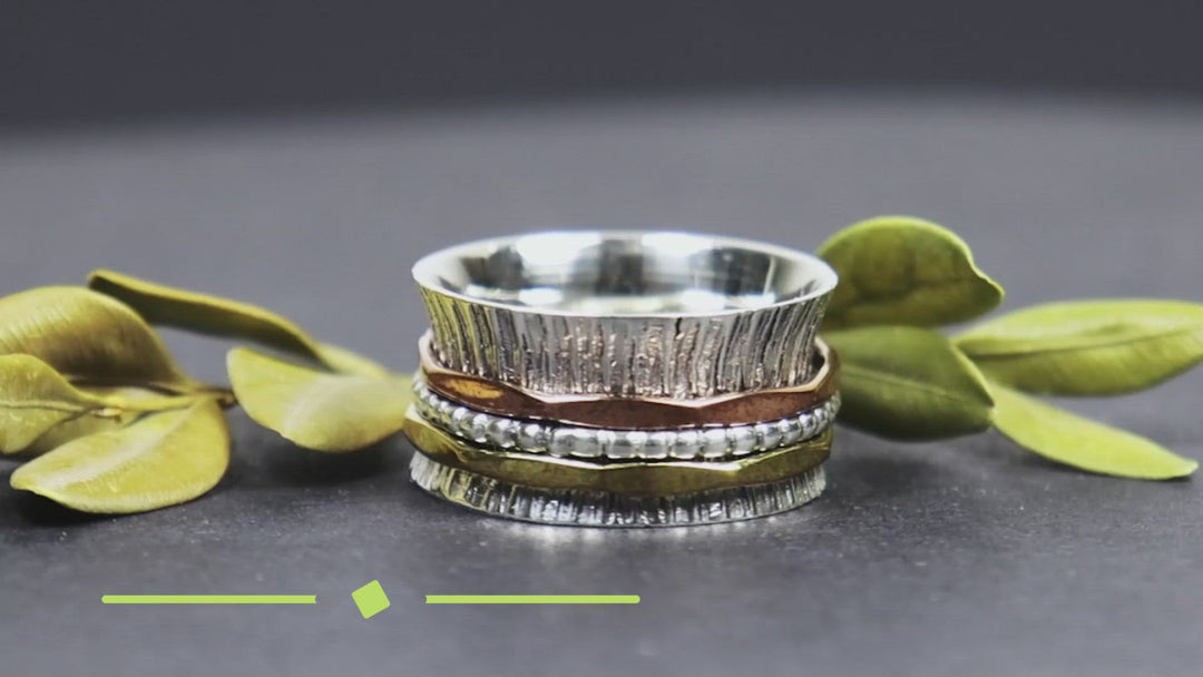 BEAUTIFUL IMPERFECTION 925 Silver Fidget Ring Perfection is Ugly Celebrate Free Spirit