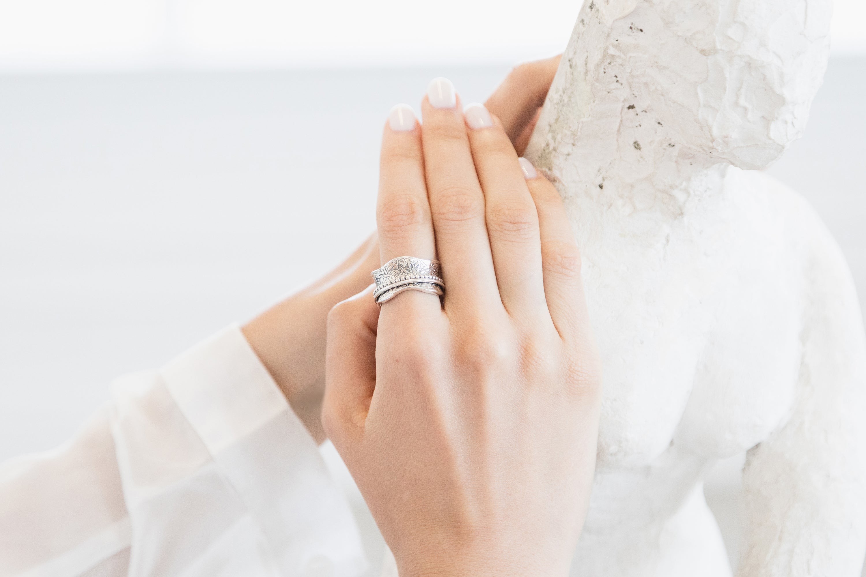 Artisan Sterling Silver Spinner Ring