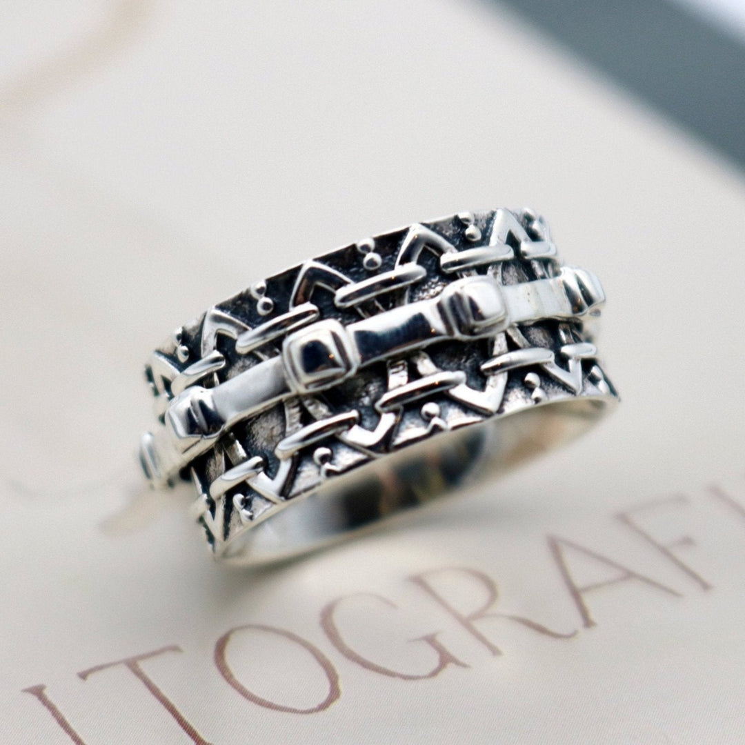 Unity Meditation Spinner Ring Sterling Silver