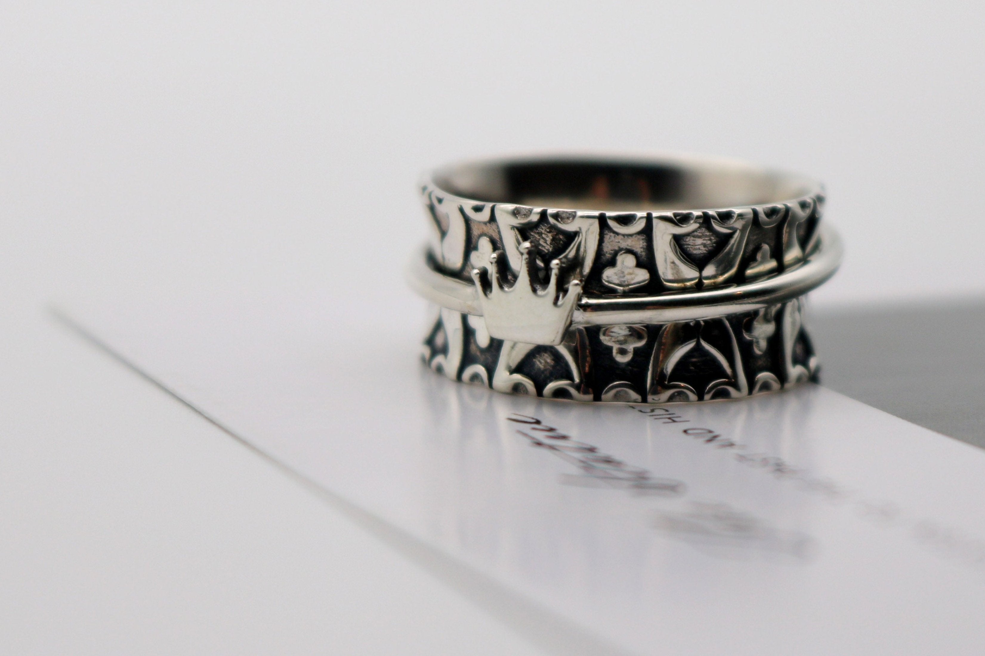 Crown Meditation Spinner Ring