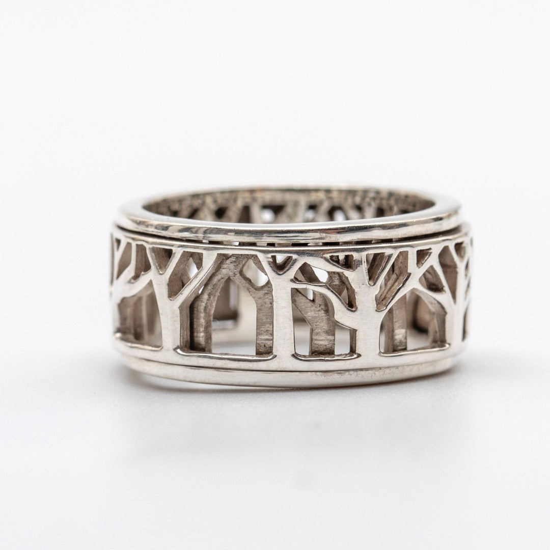 MAN IN NATURE 925 Silver Meditation Spinner Ring Embark On A Journey Of Walking Meditation