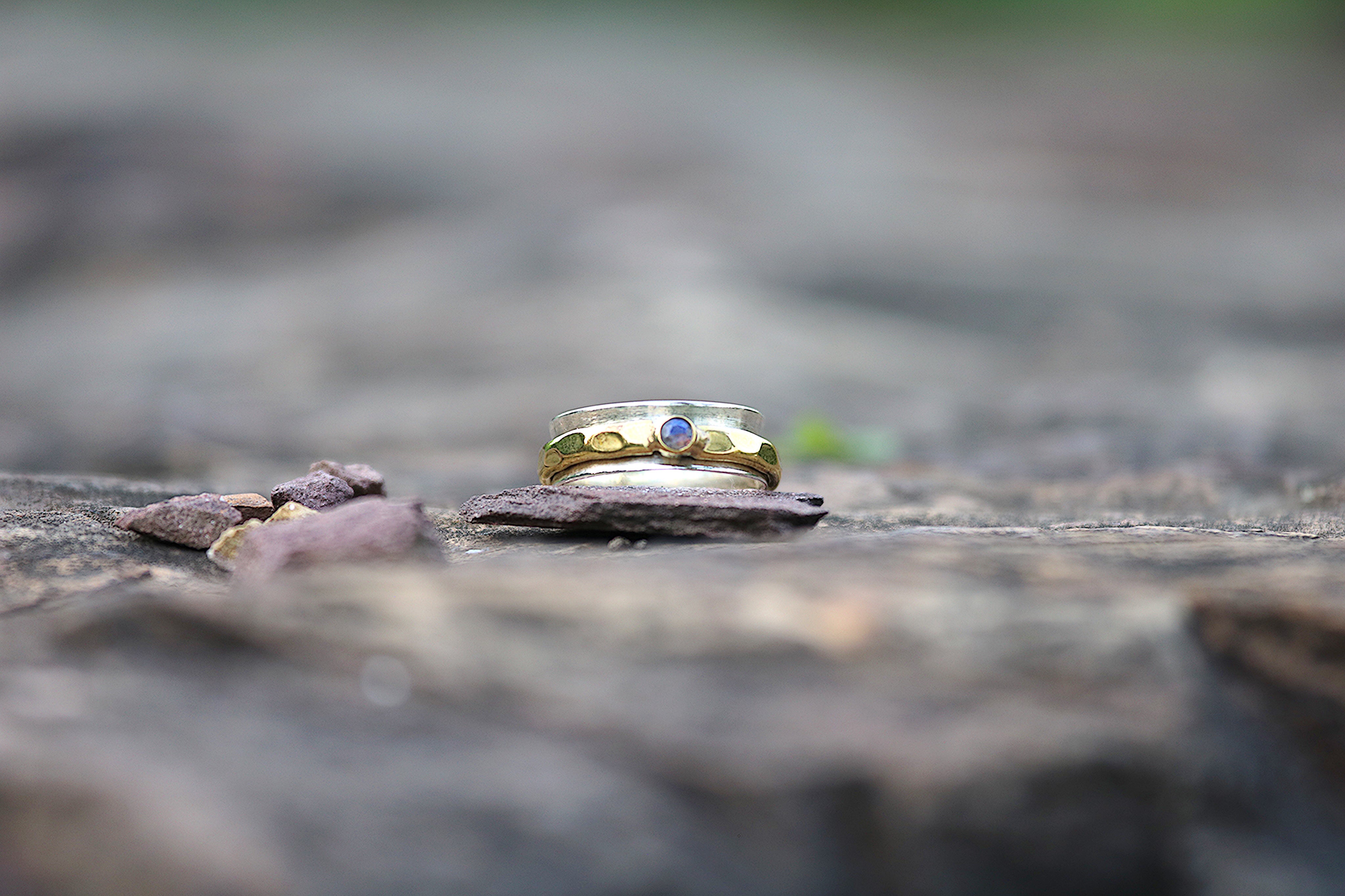 Sterling Silver Teachers Ring Meditation Spinner Ring