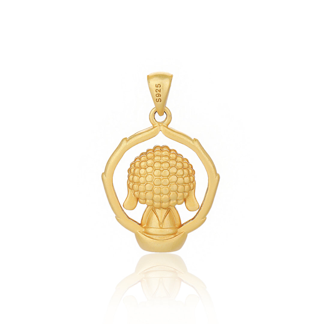 Energy Stone Sterling Silver BUDDHA Pendant