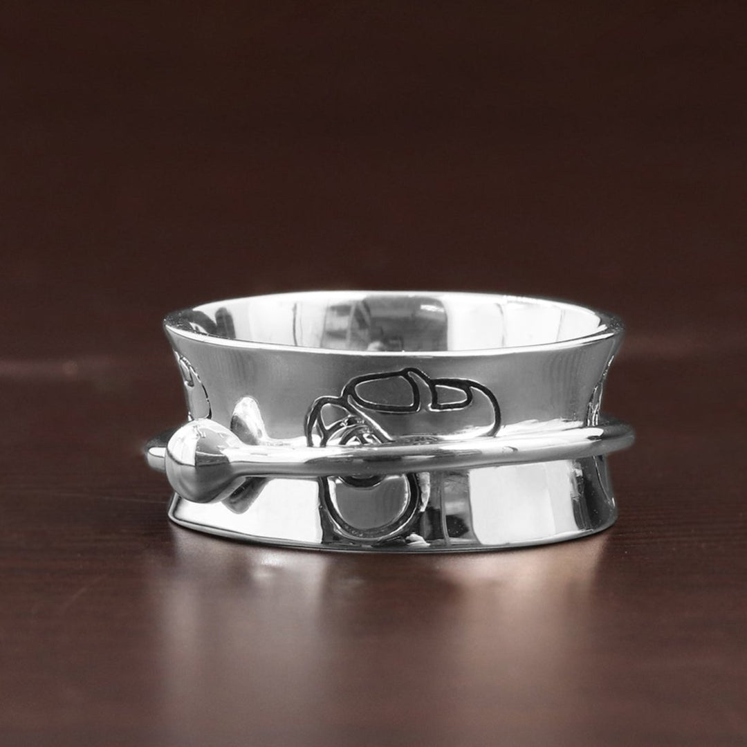 Limited Edition DAUGHTER 925 Sterling Silver Spinner Ring Honoring Motherhood