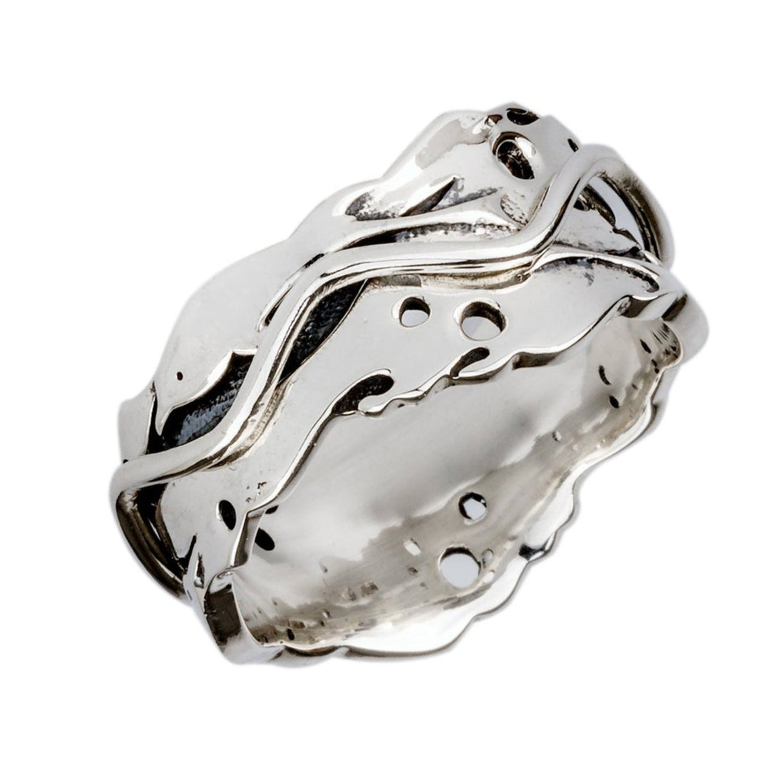 Limited Edition DOLPHIN DANCE 925 Silver Spinner Ring