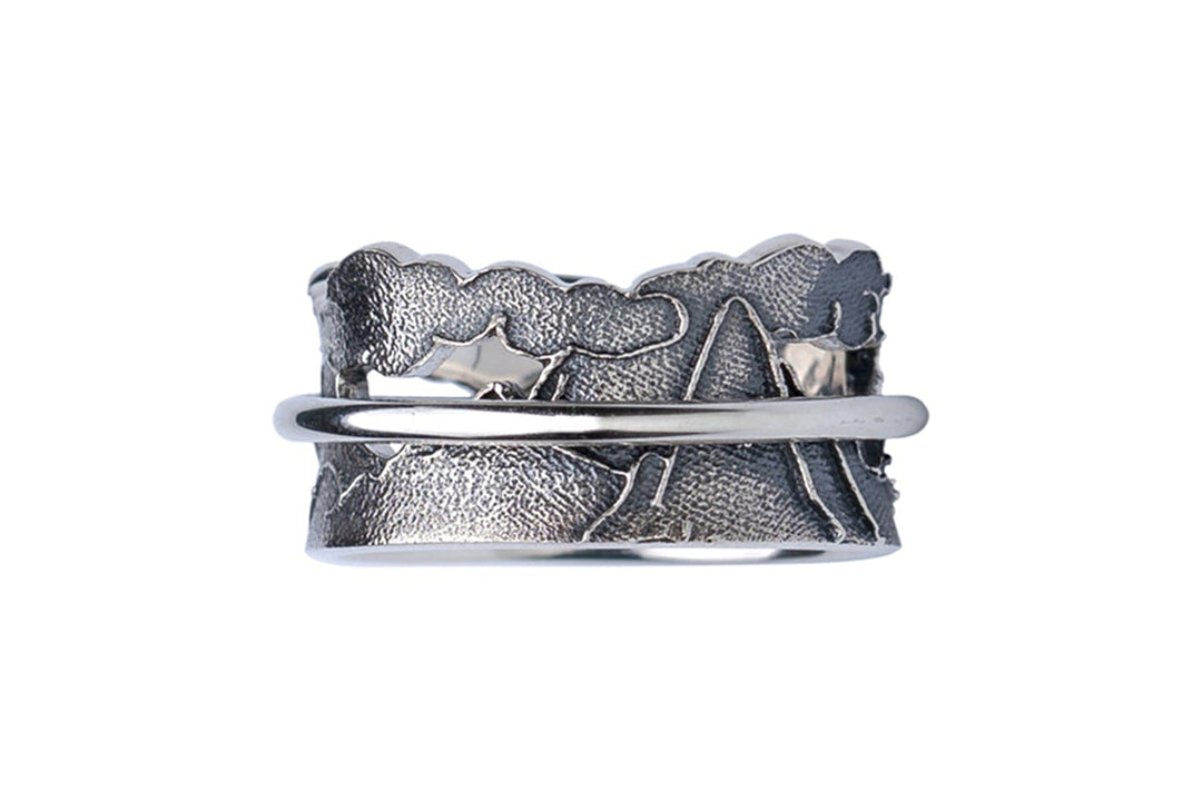 NEVER QUIT 925 Silver Spinner Ring These Things We Do That Others May Live