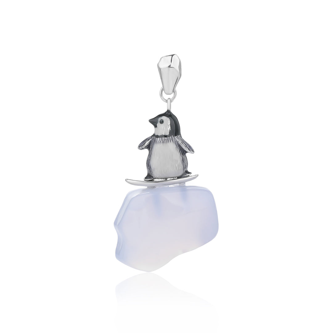 Energy Stone Sterling Silver PENGUIN Pendant AAP01