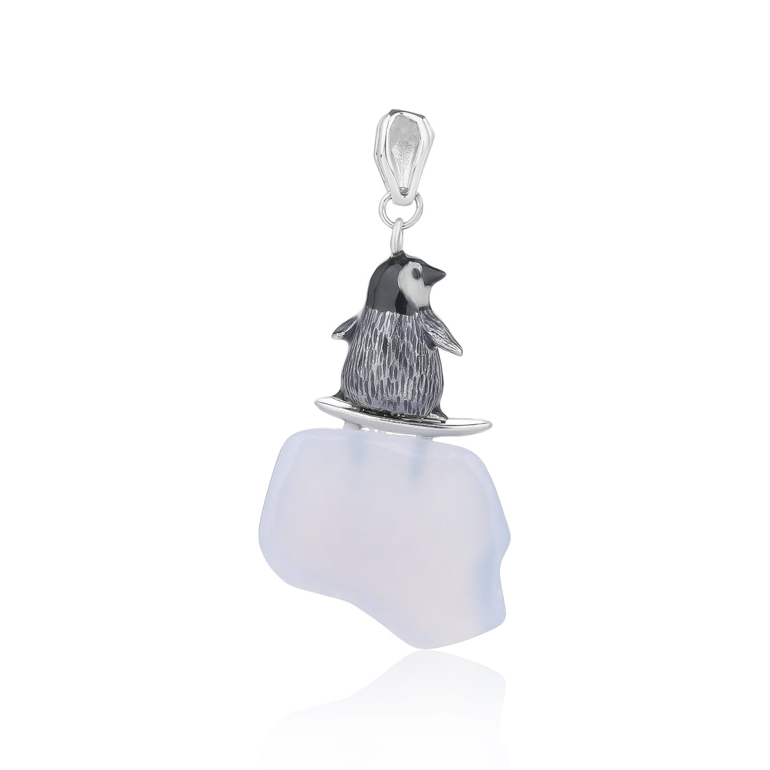 Energy Stone Sterling Silver PENGUIN Pendant AAP01