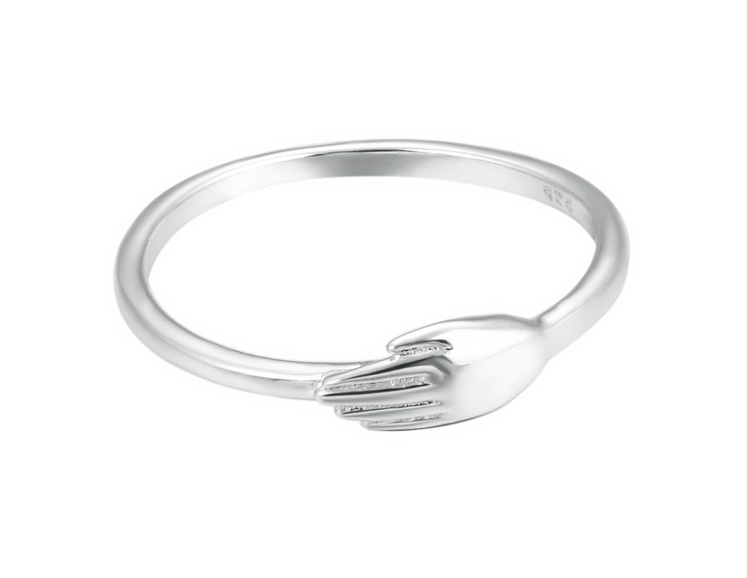 Hidden Diamond Silver Stacking Ring