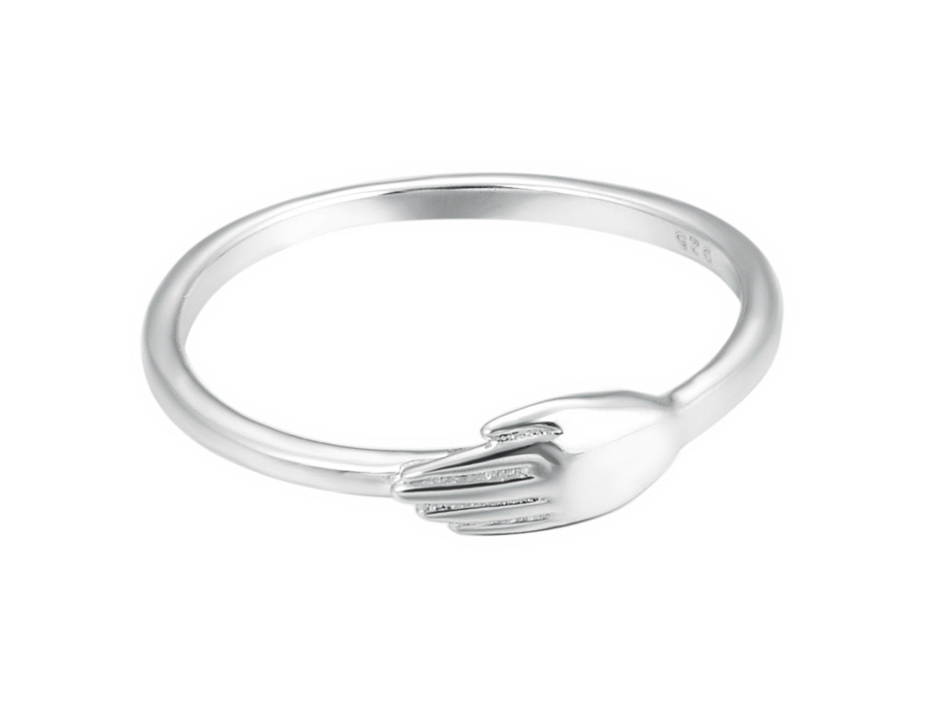 Hidden Diamond Silver Stacking Ring