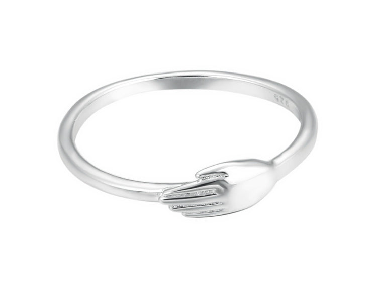 Hidden Diamond Silver Stacking Ring