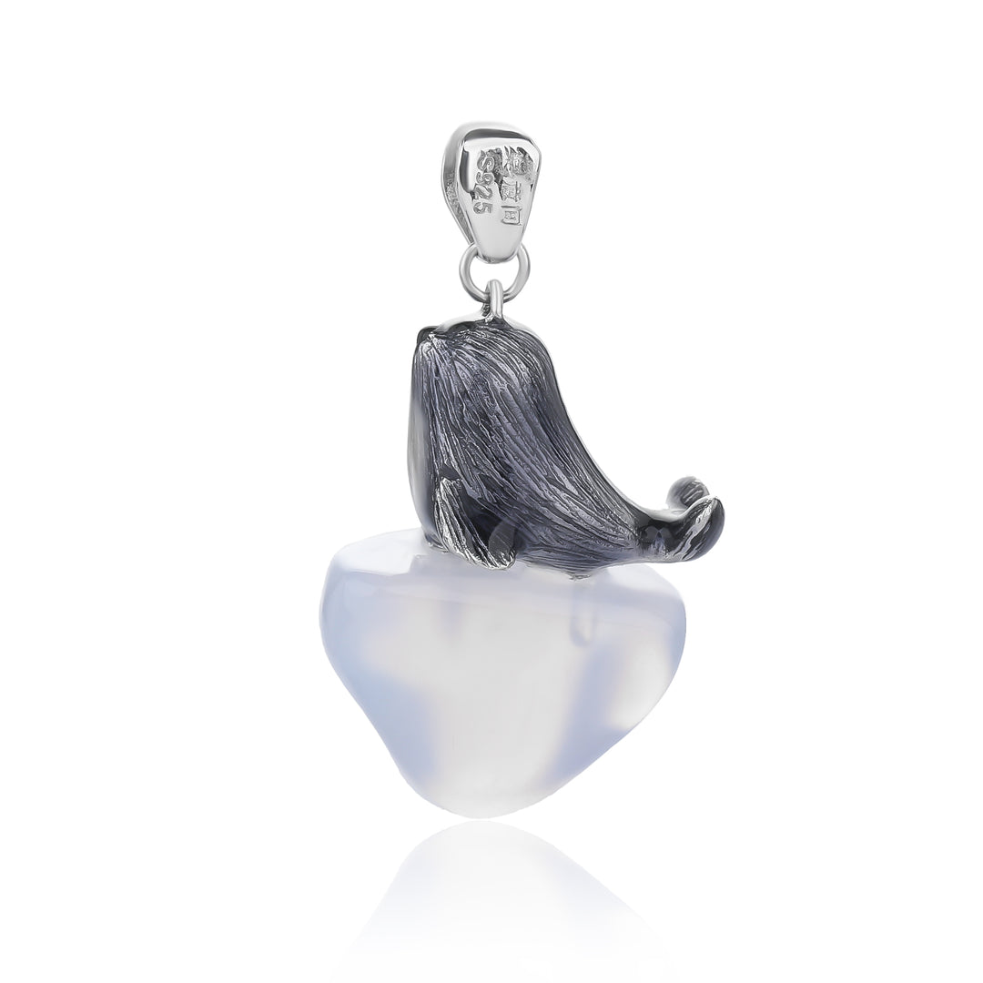 Energy Stone Sterling Silver SEAL Pendant AAP02