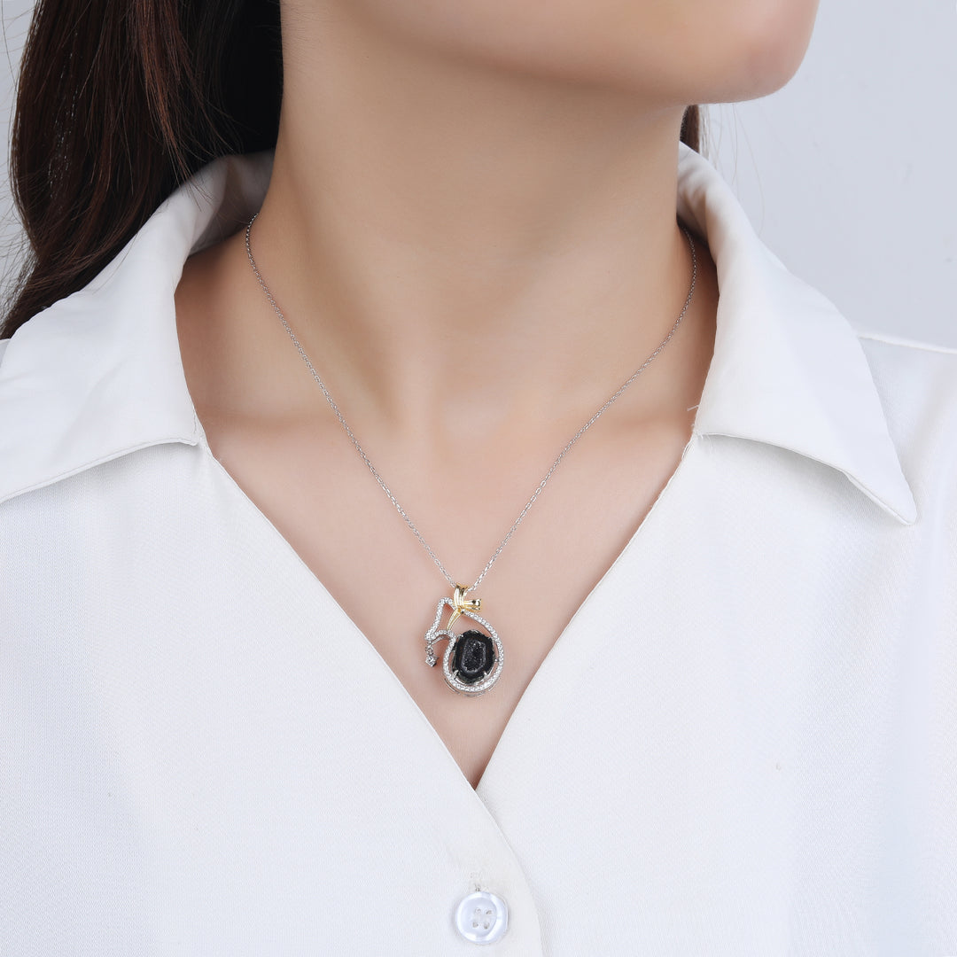 Energy Stone Sterling Silver TREASURE BAG Pendant