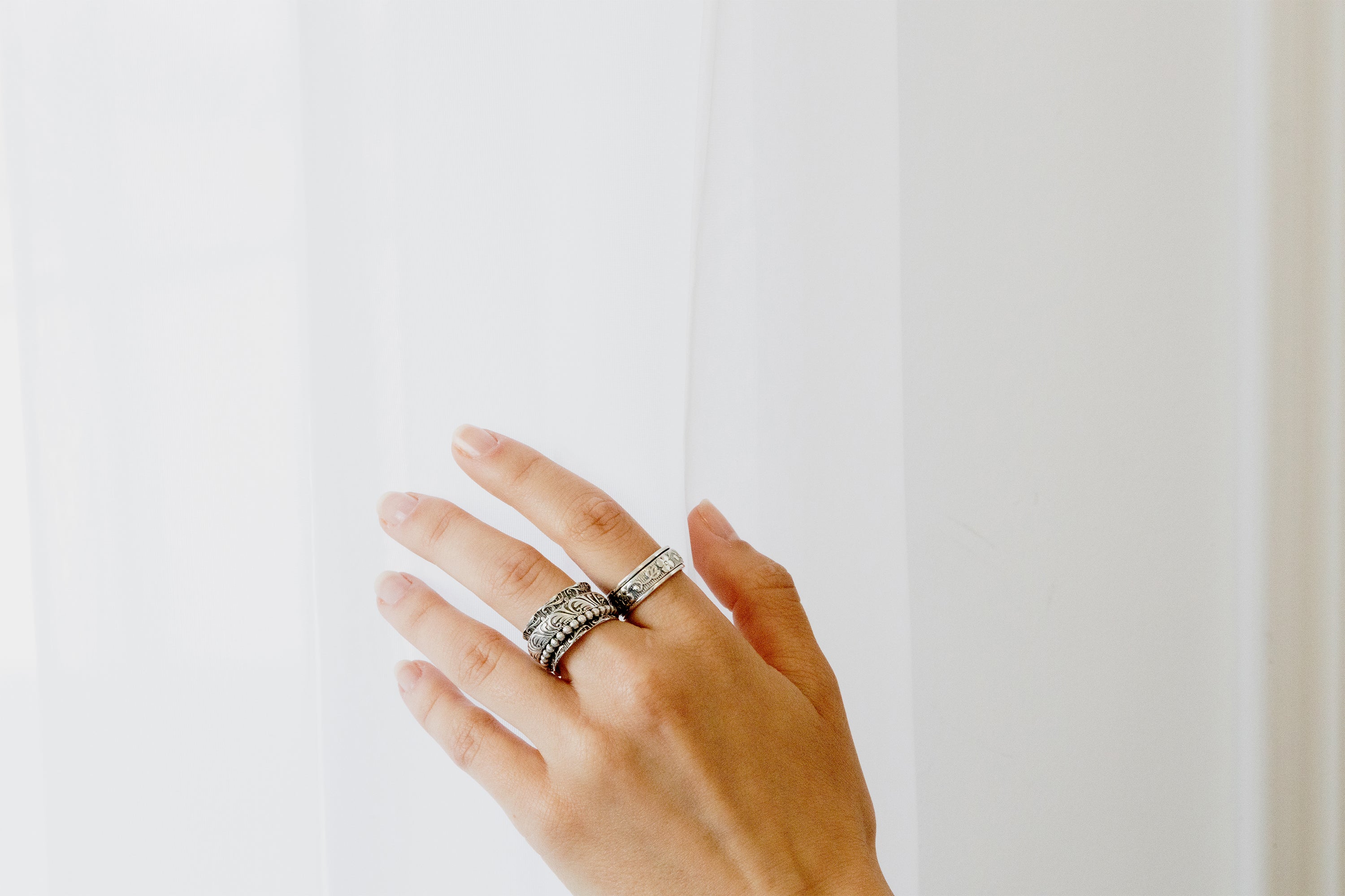 Plum Blossom Meditation Spinner Ring