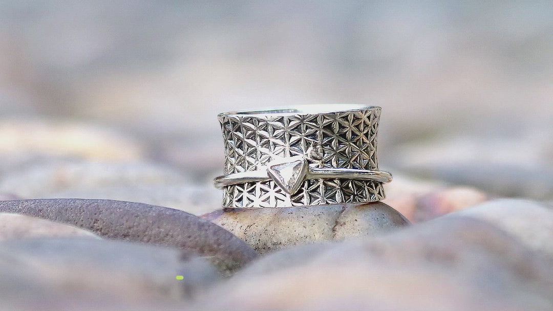 TRILLIAN Sterling Silver Meditation Spinner Ring