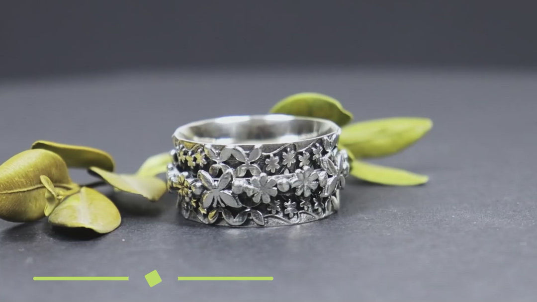 PAPILLON 925 Silver Spinner Ring Let The Inner Butterfly Take Flight
