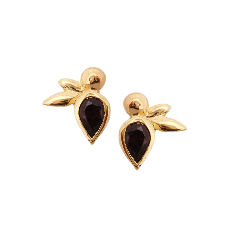 Honey Bee Vermeil Earrings | Smoky Quartz