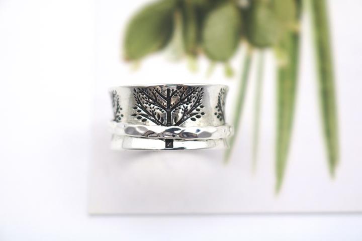 Romantic Daisy Flower Sterling Silver Spinner Ring – Stilosissima