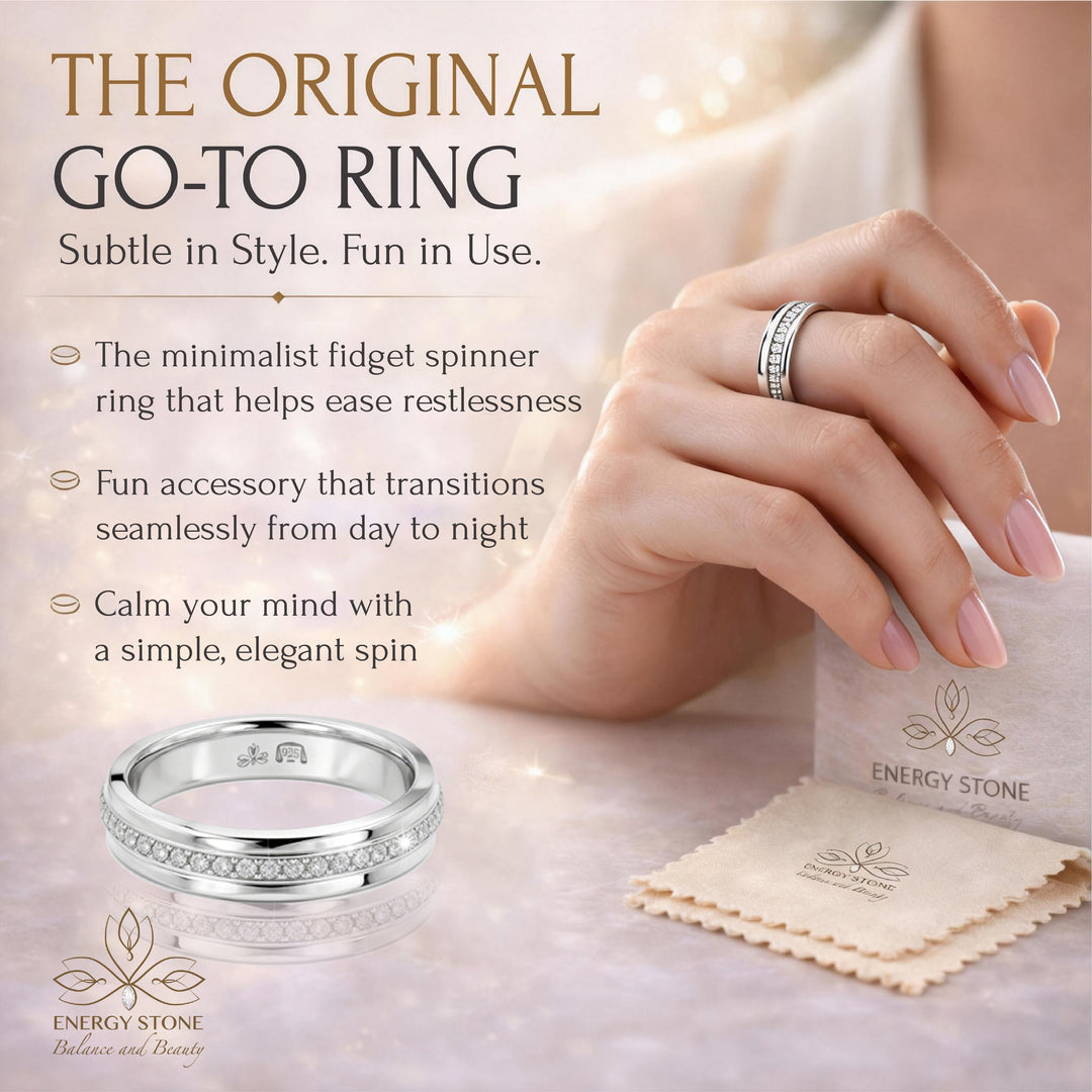 The ORIGINAL  925 Sterling Silver Fidget Spinner Ring