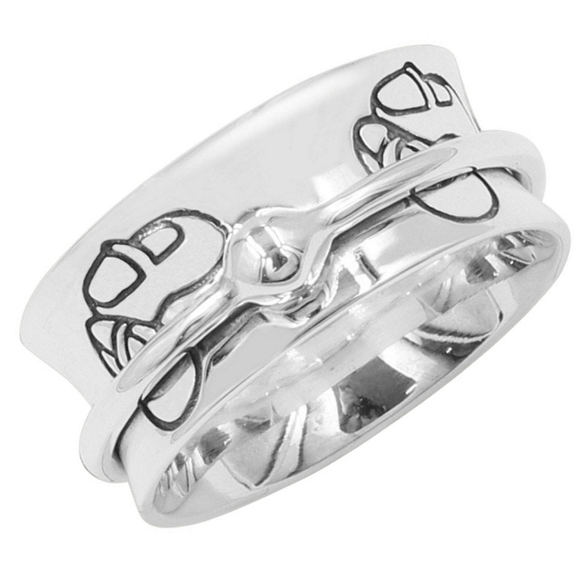 Daughter sterling silver spinner ring by Energy Stone