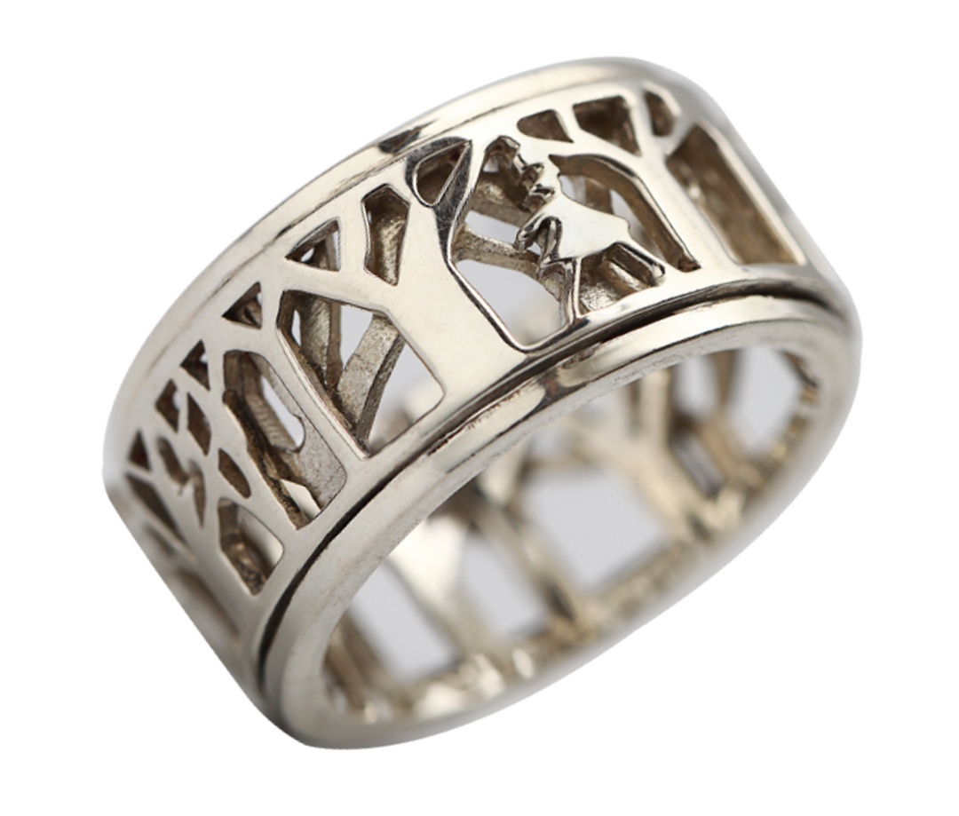 LADY IN NATURE Sterling Silver Meditation Spinner Ring