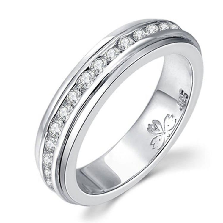 Supernova sterling silver spinner ring by Energy Stone