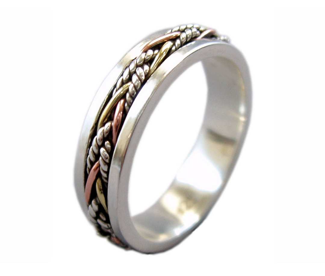 TWINE Sterling Silver Spinner Ring