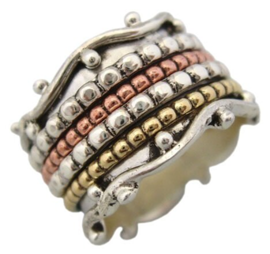 Voyage sterling silver spinner ring by Energy Stone