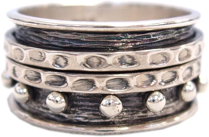 BOLD 925 Silver Spinner Ring Double Silver Spinner Band