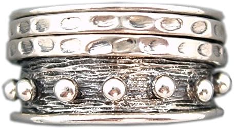 BOLD 925 Silver Spinner Ring Double Silver Spinner Band