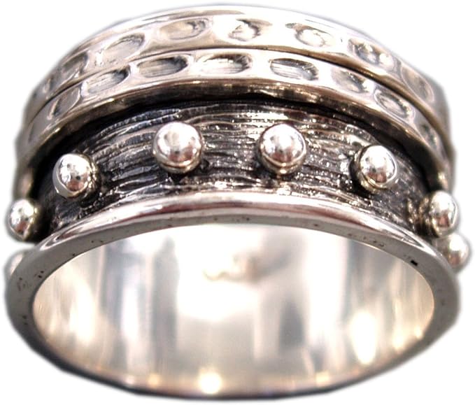 BOLD 925 Silver Spinner Ring Double Silver Spinner Band