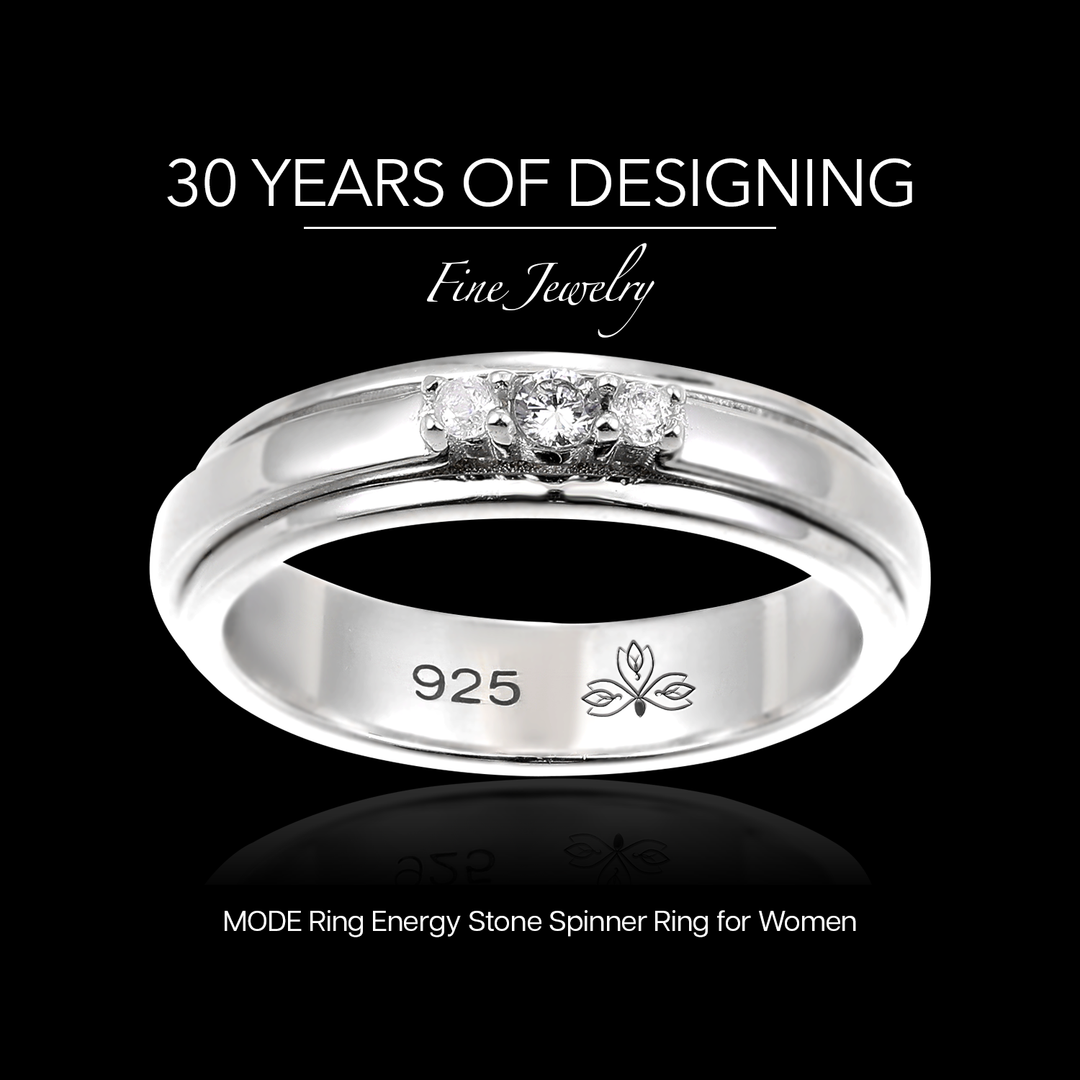 MODE 925 Sterling Silver Meditation Spinner Ring