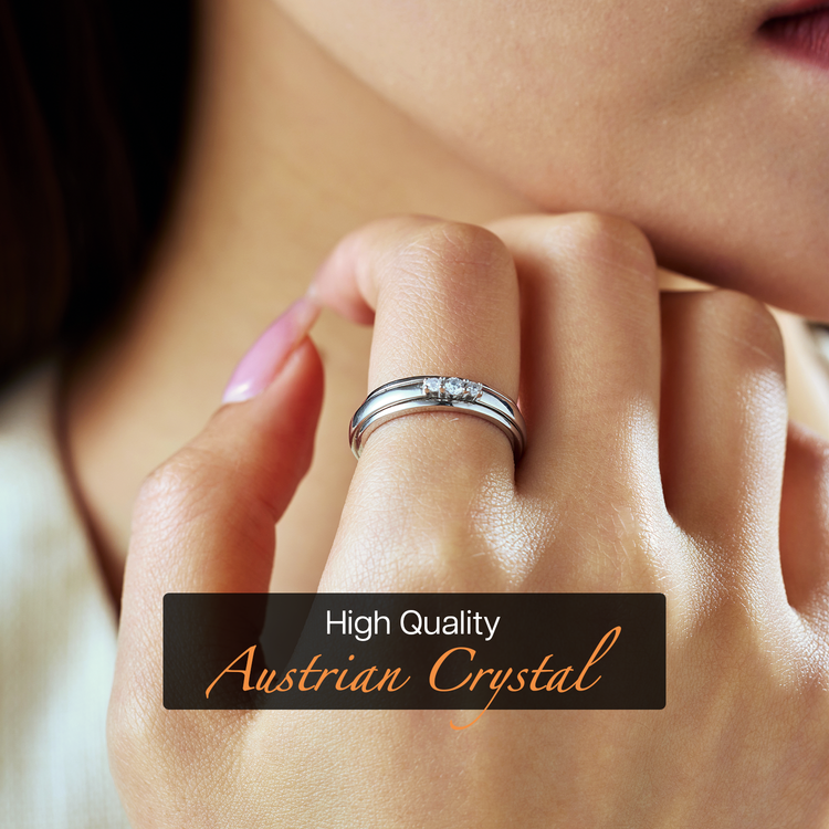 Mode sterling silver spinner ring, view 5