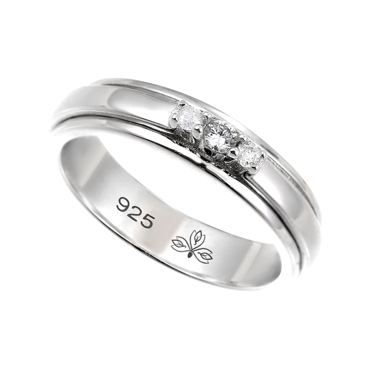 Mode sterling silver spinner ring by Energy Stone