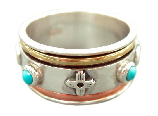 Energy Stone "ZIA" Meditation Spinning Ring