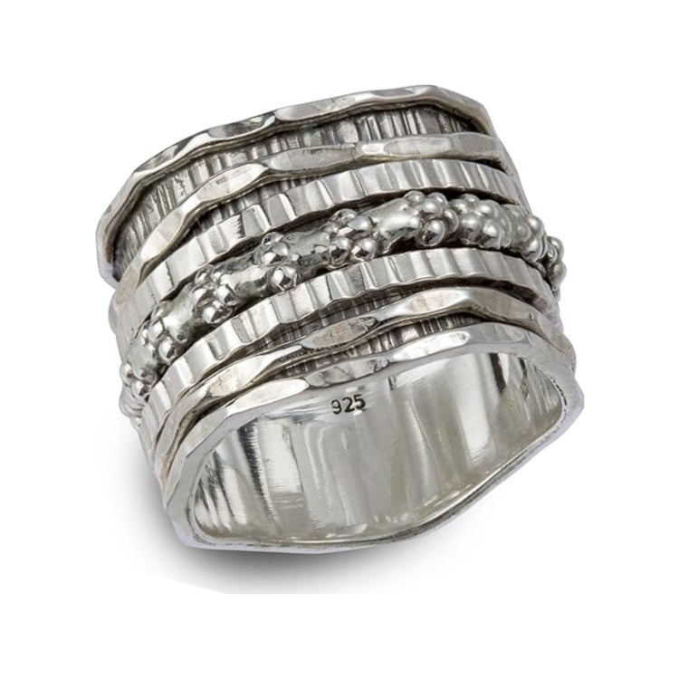 Angelic sterling silver spinner ring by Energy Stone
