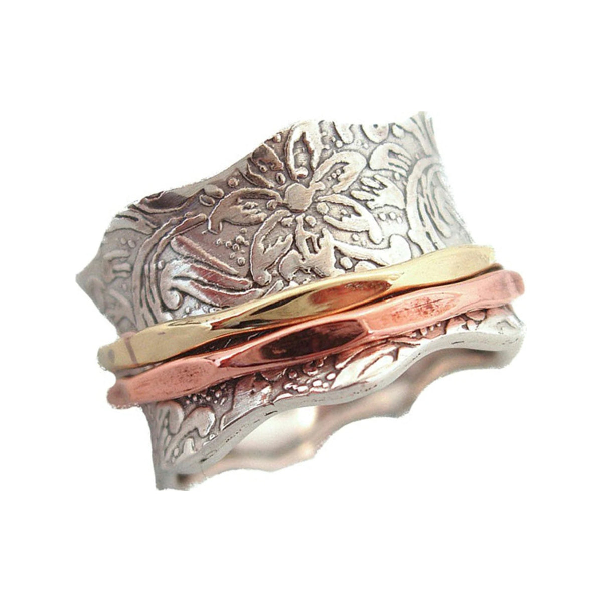 Balance and Beauty sterling silver spinner ring by Energy Stone