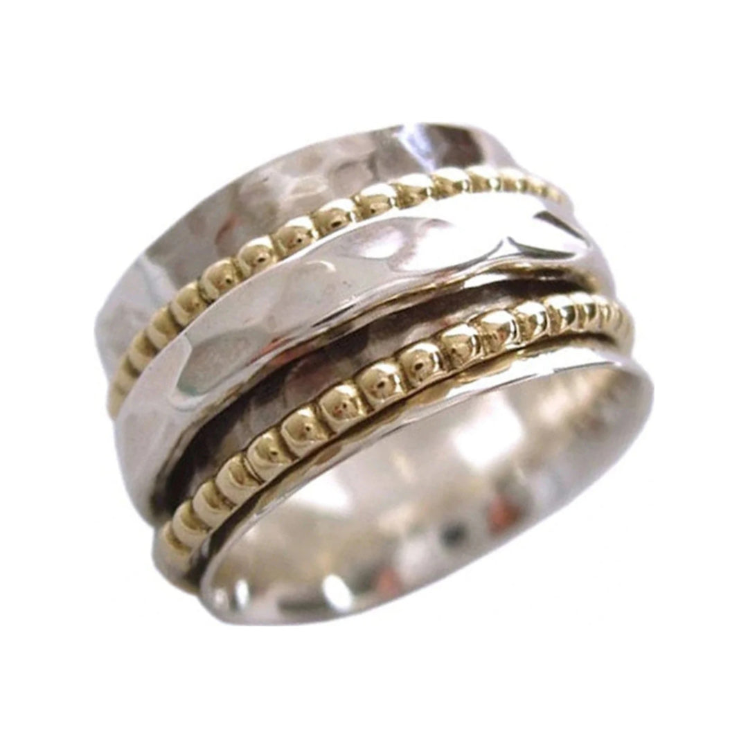 Clarity sterling silver spinner ring by Energy Stone