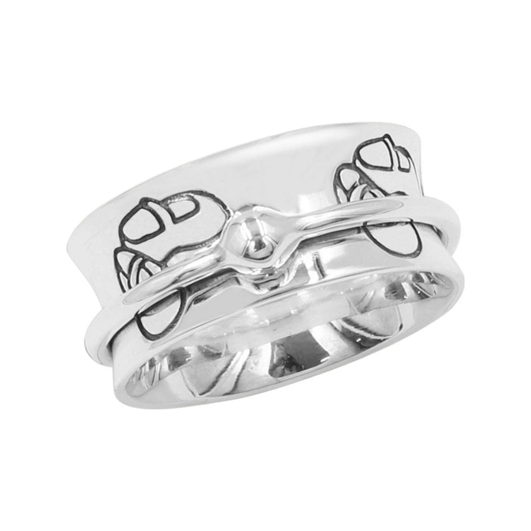 Daughter sterling silver spinner ring by Energy Stone