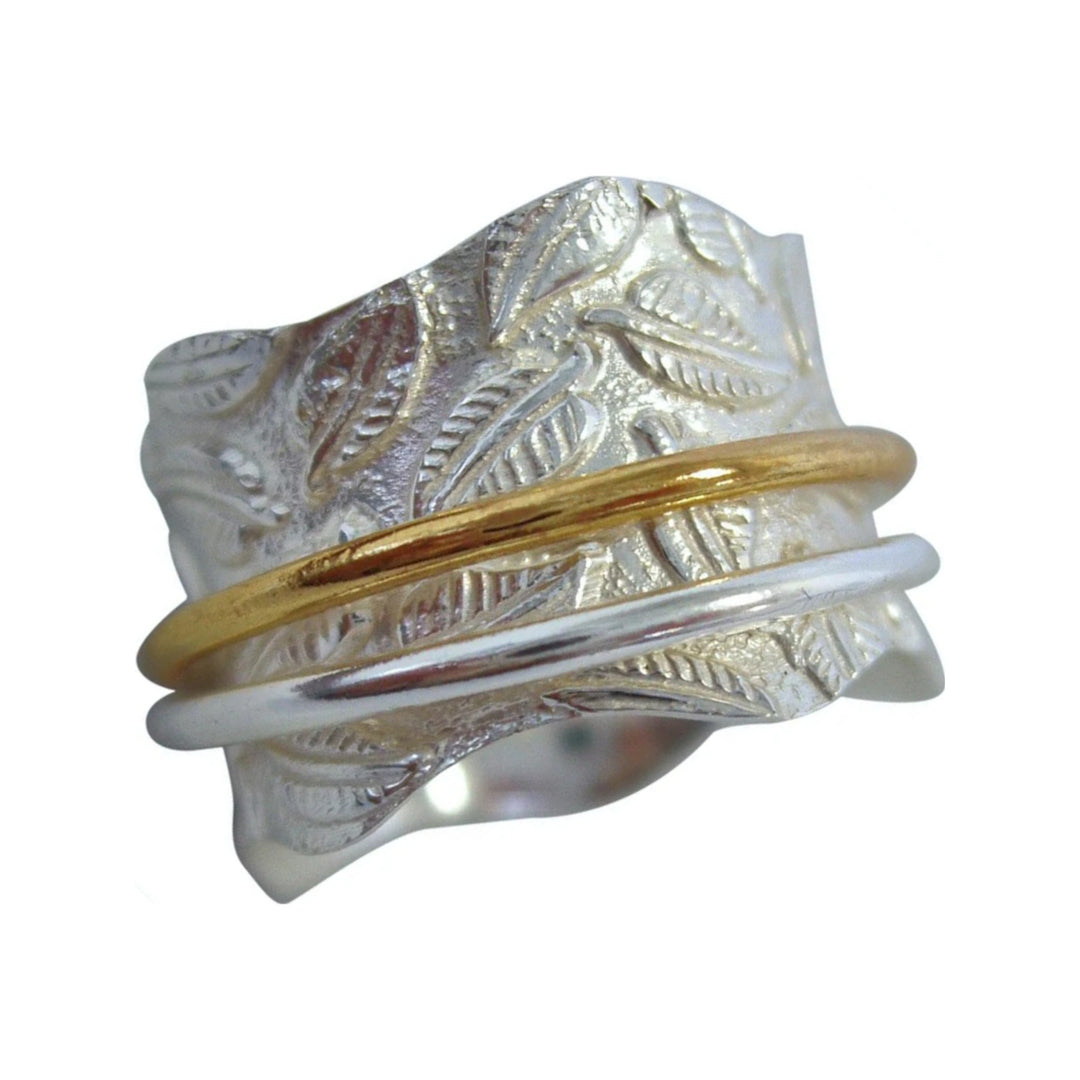 Forage sterling silver spinner ring by Energy Stone