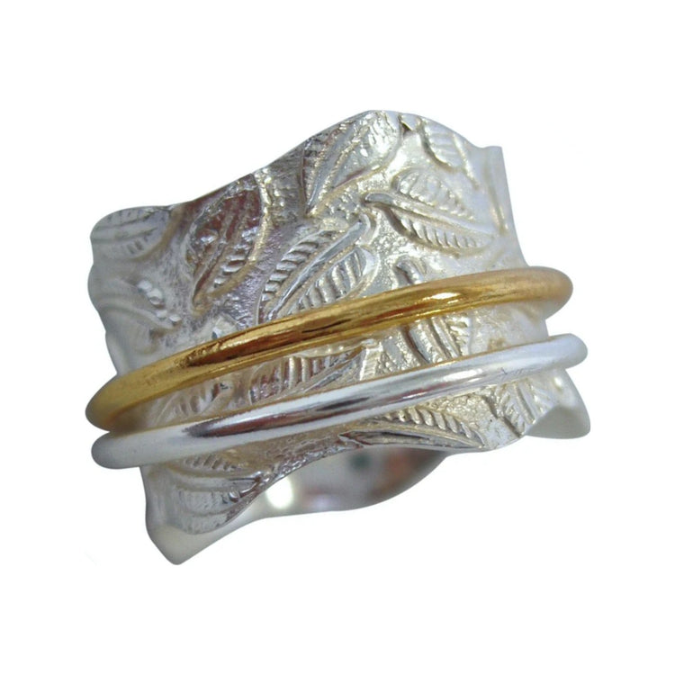 Forage sterling silver spinner ring by Energy Stone