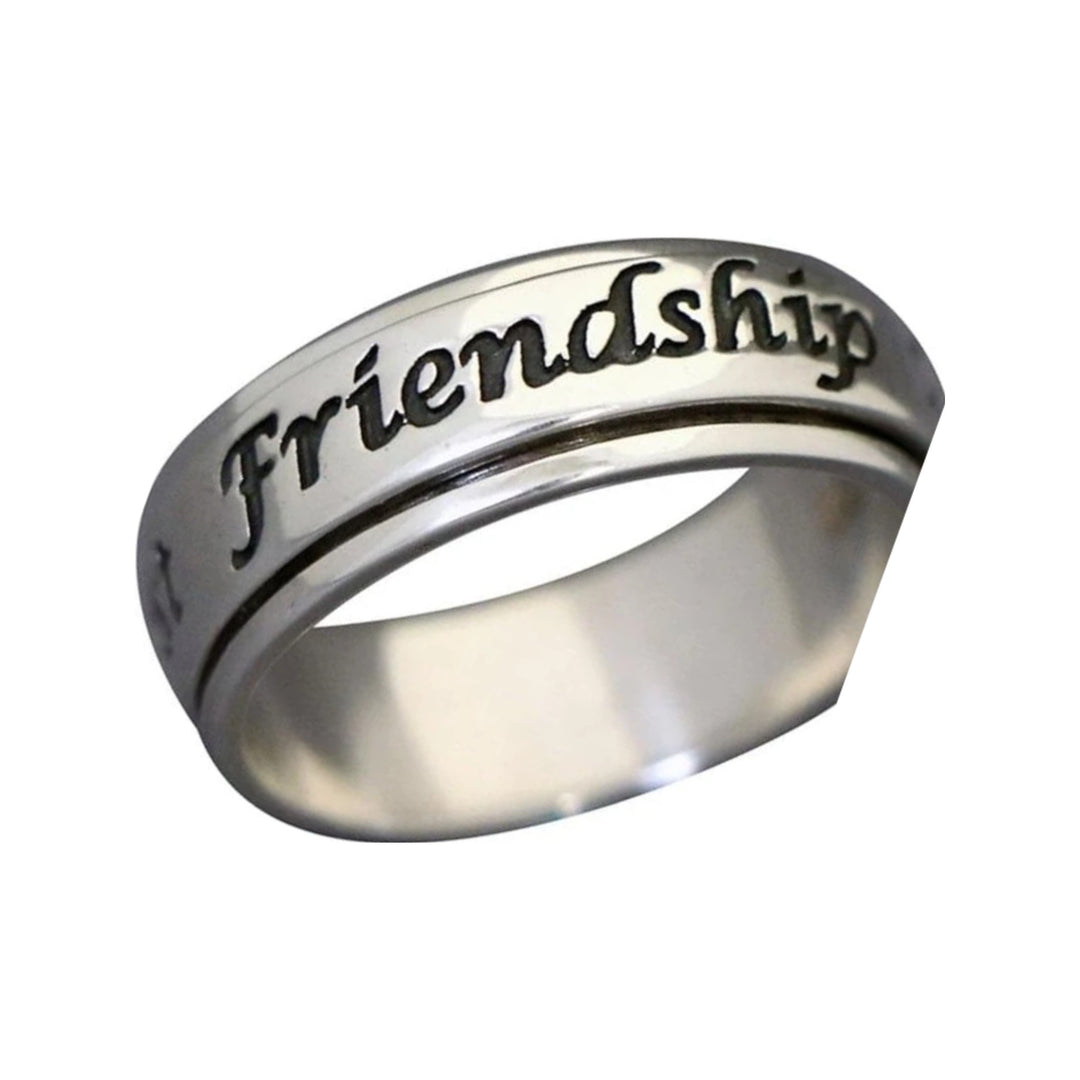 Friendship sterling silver spinner ring by Energy Stone