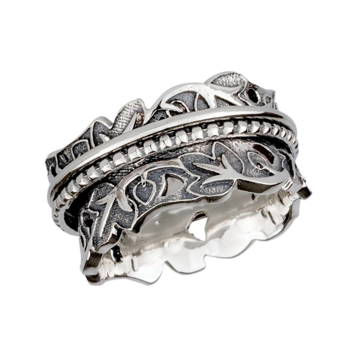 Joy and Abundance sterling silver spinner ring by Energy Stone
