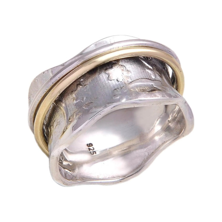 Meadow sterling silver spinner ring by Energy Stone