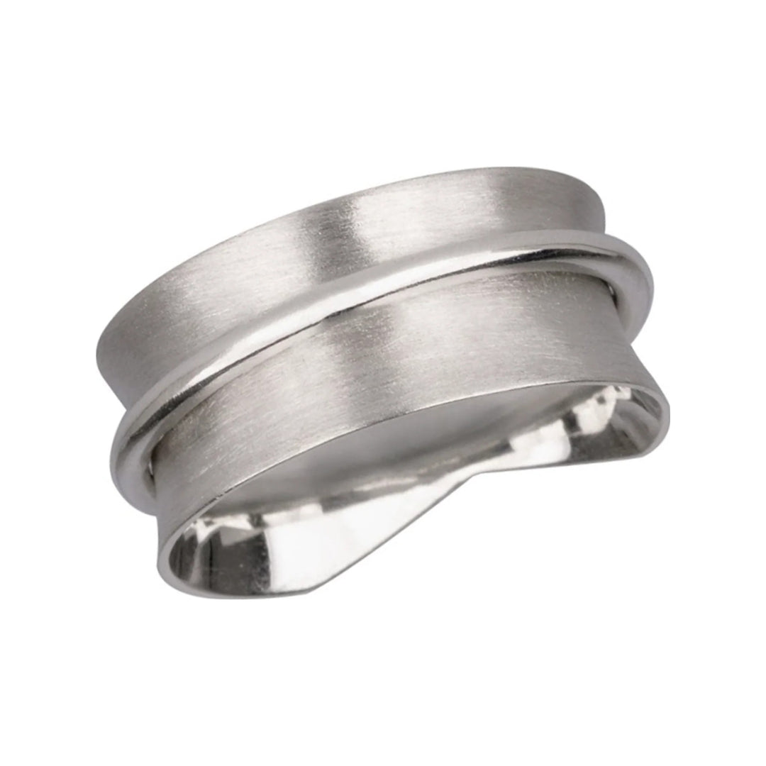 Minimalism sterling silver spinner ring by Energy Stone