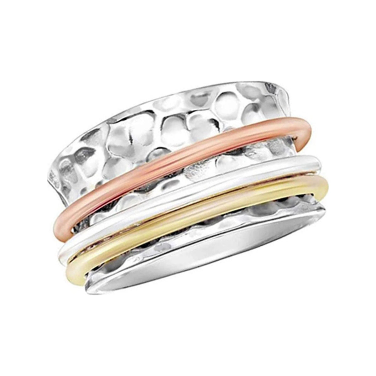 Serenity sterling silver spinner ring by Energy Stone
