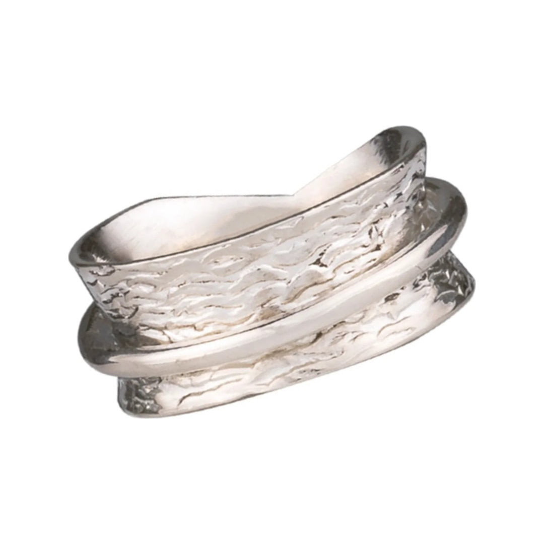 Simplicity sterling silver spinner ring by Energy Stone